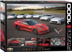 EUROGRAPHICS CASSE-TÊTE 1000 PIÈCES - CORVETTE STINGRAY 2014 ELLE ROULE DANS LA FAMILLE